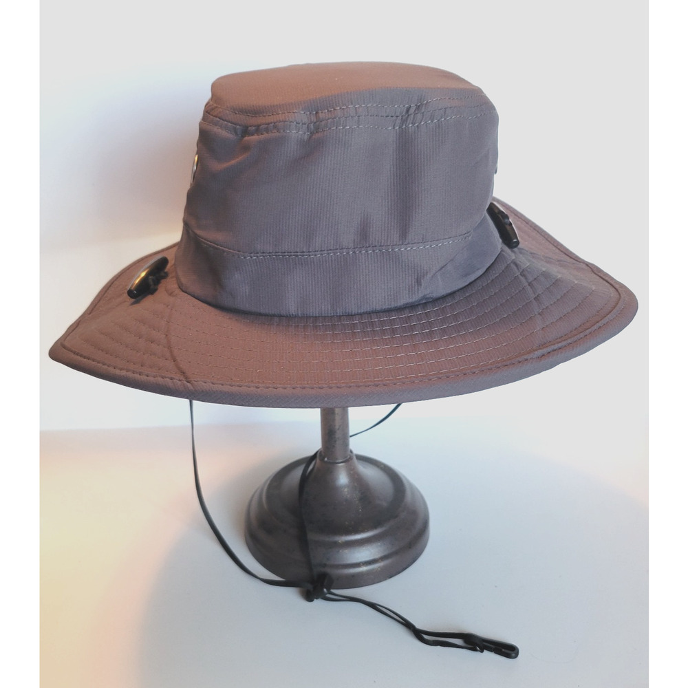 Swiss Tech Men’s Gray Boonie Hat S‑M Vented Performance Outdoor Fishing Sun Cap